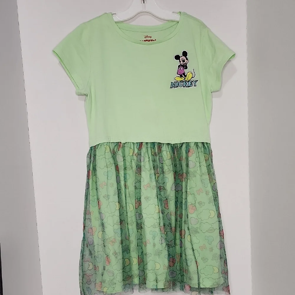 Disney Kids Green Mickey Dress